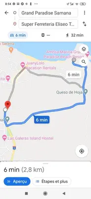 a screenshot of a map of a subway at bungalow 3116 vue sur piscine in Las Galeras