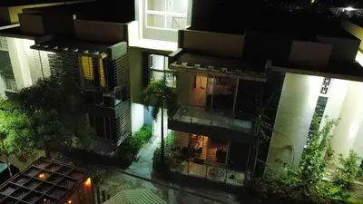 an overhead view of a building at night at Verdana SFM A2 in San Francisco de Macorís