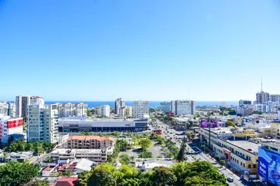 an aerial view of a city with tall buildings at S1401 La mejor vista Downtown Santo Domingo RD in Santo Domingo