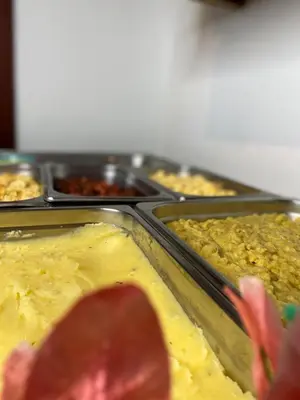 a tray of food with different types of food at RIG Casa Conde in Santo Domingo