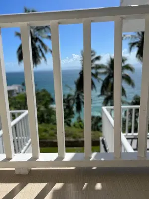 a view of the ocean from the balcony of a house at Vista Mare Samana The Best View!! in Santa Bárbara de Samaná