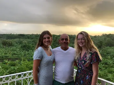 a man and two women standing next to each other at Complejo Ecoturistico Rancho Cielo in Licey al Medio