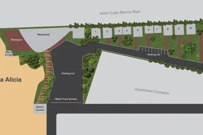 a plan of the proposed site of the proposed park at Room #27 at Waterfront Playa Alicia in Sosúa