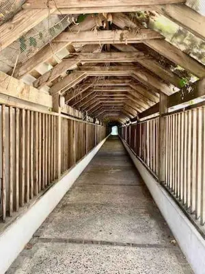 a wooden bridge with a long walk way at Elegant Blue Sky View Lux at Juan Dolio Las Velas in Juan Pedro
