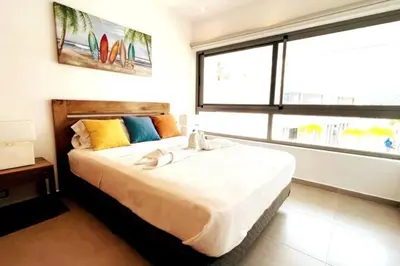 a bedroom with a large bed and a window at 3 Bedroom Pool Villa 50M To The Beach in Las Terrenas