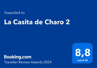 a screenshot of a cell phone with the text awarded to la castle de chao at La Casita de Charo 2, vive y siente el amor, creando recuerdos de vida!! in Constanza