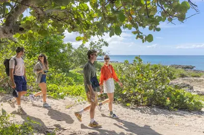 a group of people walking on the beach at Hotel HM Alma de Bayahibe - Adults Only - All Inclusive in Bayahibe